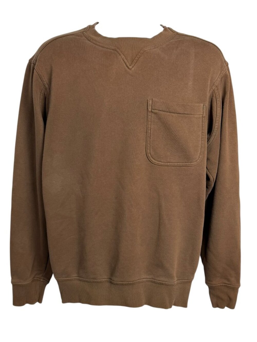 Duluth Trading Brown Pocket Sweatshirt Pullover Medium Heavyweight Workwear